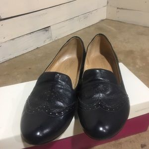 Super Cute Navy Leather Flats size 8.5